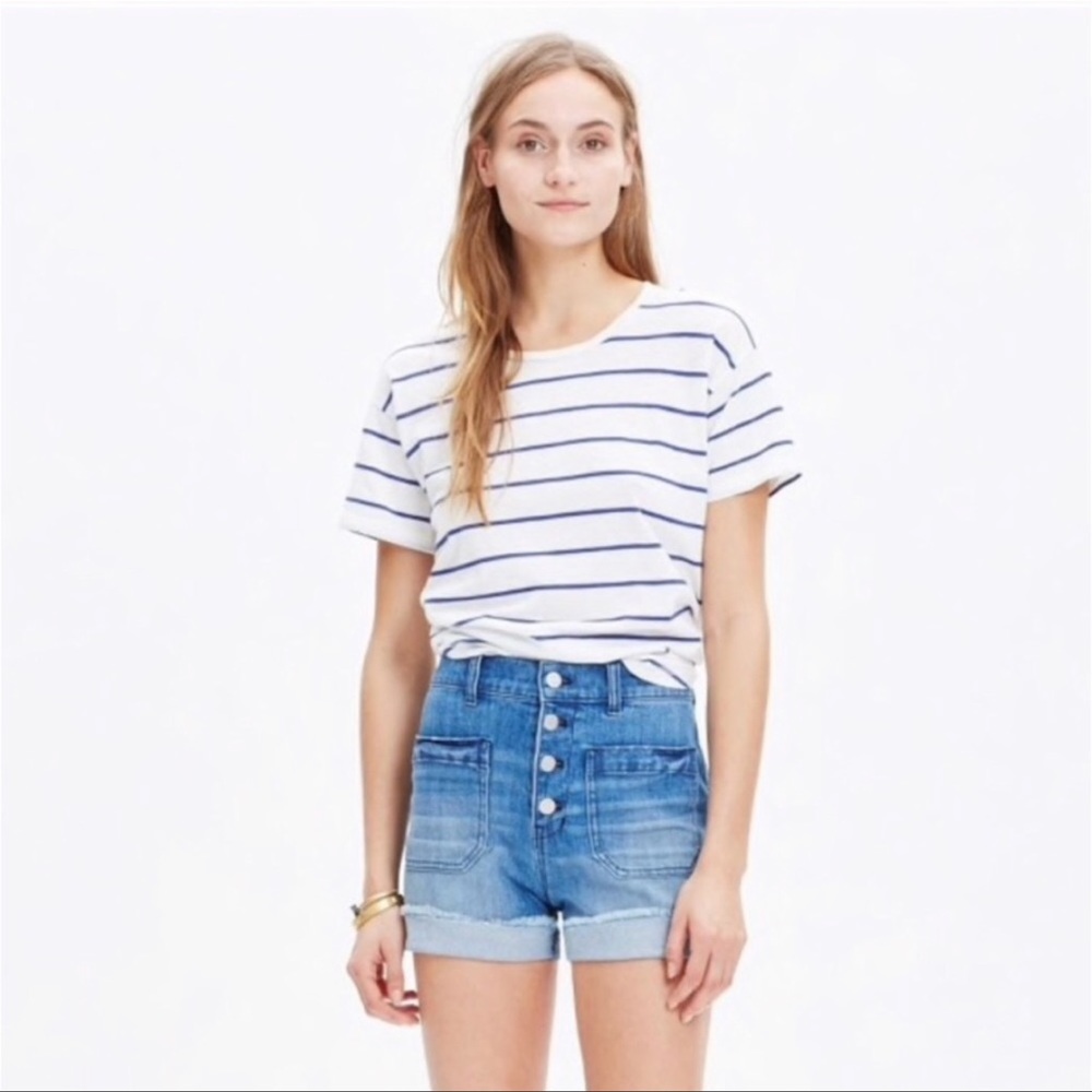 Madewell High Rise Denim Shorts Button Fly Edition Size 29